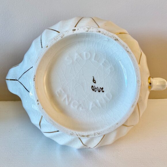 Vintage Sadler 1940s Pink Roses on Gold Trellis Teapot 2790 - Picture 9 of 9